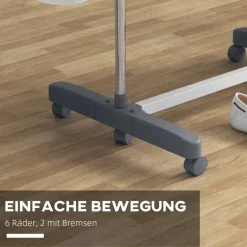 HOMCOM Wäscheständer grau Edelstahl B/H/L: ca. 55x142x172 cm