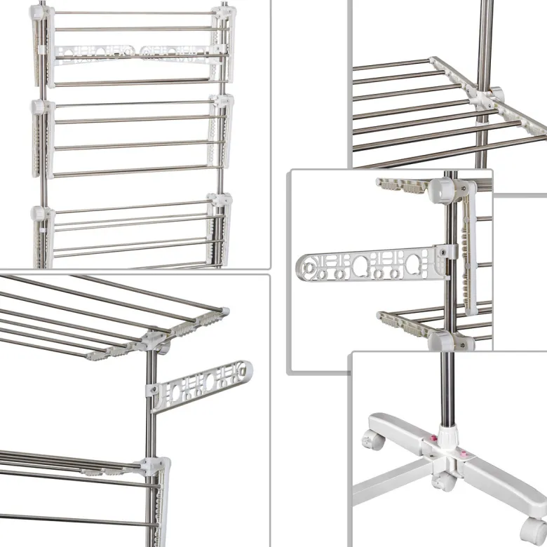 HOMCOM Wäscheständer silber