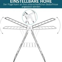 HOMCOM Wäscheständer silber Edelstahl