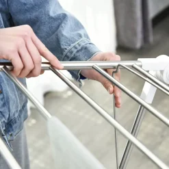 HOMCOM Wäscheständer silber Edelstahl