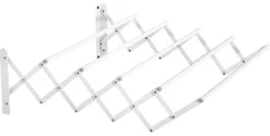 HOMCOM Wäscheständer weiß Eisen B/H/L: ca. 60x63,5x20 cm
