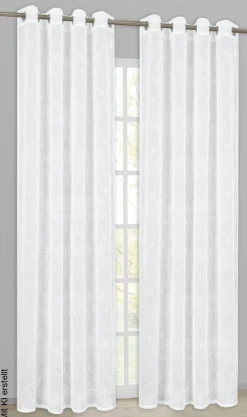 home Topline Ösenvorhang Luna weiß B/L: ca. 135x245 cm