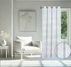 home Topline Ösenvorhang Luna silber B/L: ca. 135x245 cm