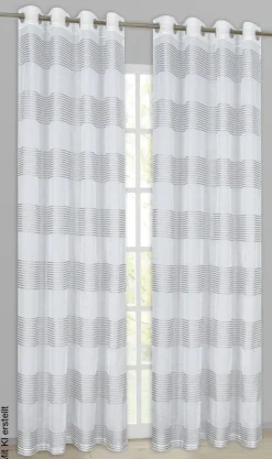 home Topline Ösenvorhang Mina anthrazit B/L: ca. 135x245 cm