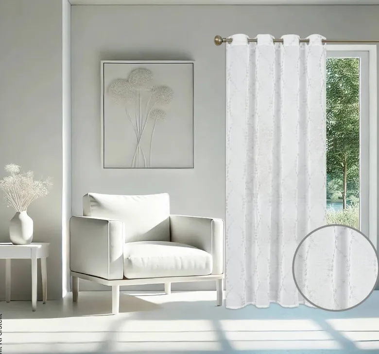 home Topline Ösenvorhang Nora silber B/L: ca. 135x245 cm