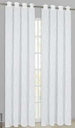 home Topline Ösenvorhang Nora silber B/L: ca. 135x245 cm