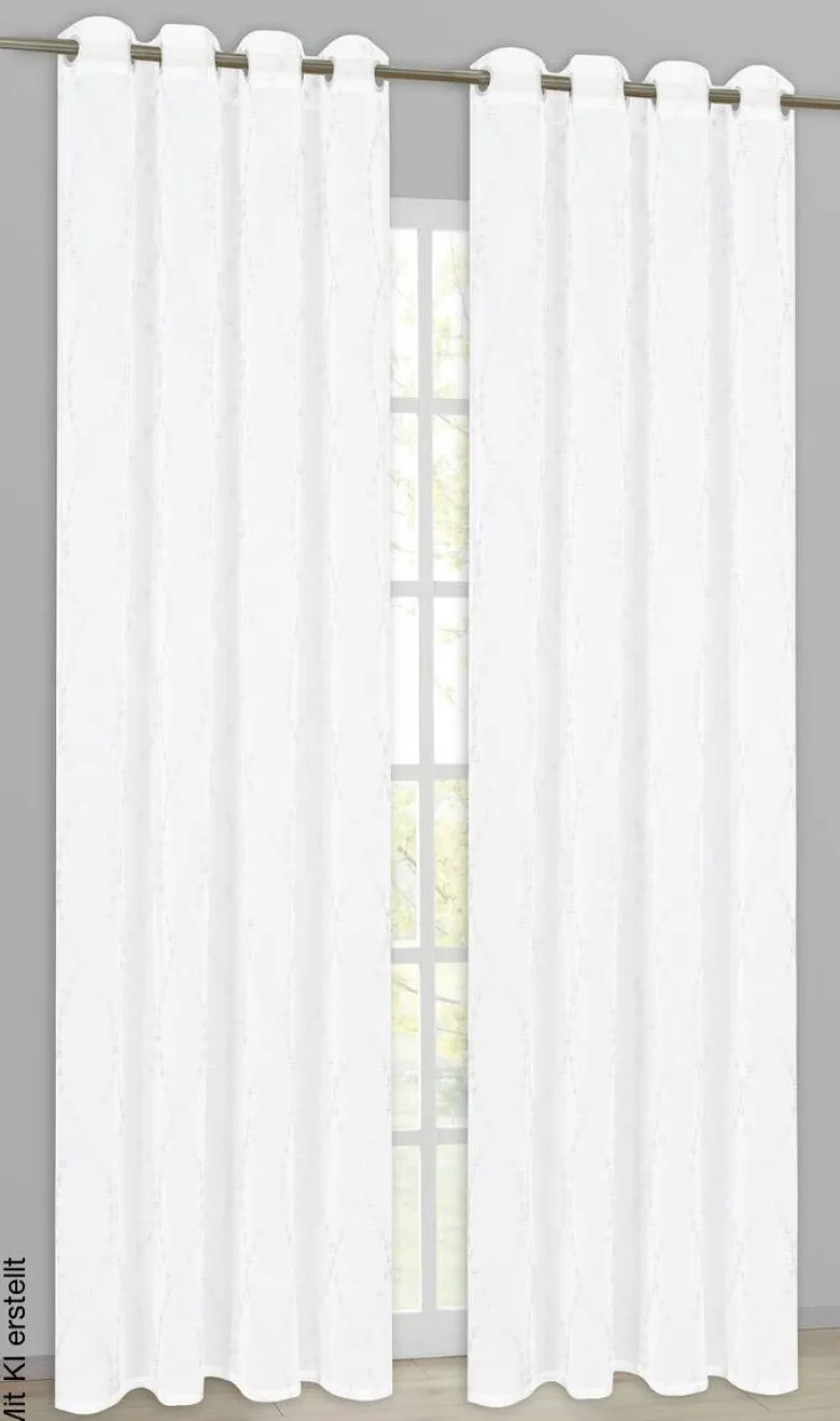 home Topline Ösenvorhang Nora weiß B/L: ca. 135x245 cm
