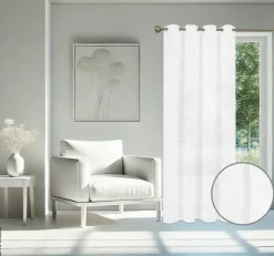 home Topline Ösenvorhang Nora weiß B/L: ca. 135x245 cm