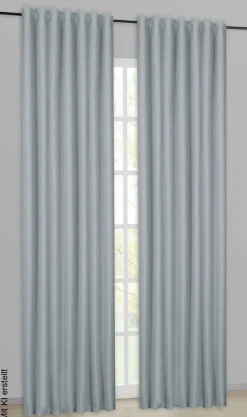 home Topline Verdunklungsvorhang Noah anthrazit B/L: ca. 135x245 cm