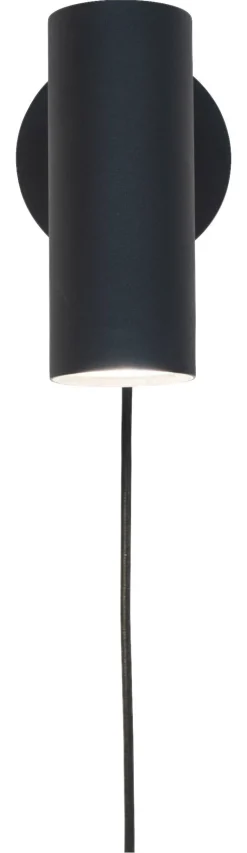 Housenordic Wandleuchte Paris schwarz Stahl B/H/L: ca. 10x22x15 cm GU10 1 Brennstellen