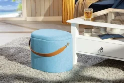 Inter Link Hocker Dilia hellblau MDF B/H/T: ca. 42x36x30 cm