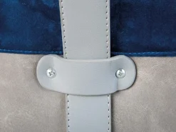 Inter Link Hocker Osane blau MDF Samtoptik B/H/T: ca. 38x43x33 cm