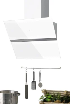 INTERPLAN Dunstabzugshaube Passat Pro White 60 weiß Glas Edelstahl B/H/T: ca. 60x42x38,5 cm