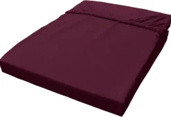 Jersey Spannbetttuch aubergine Baumwolle B/H/L: ca. 100x28x200 cm