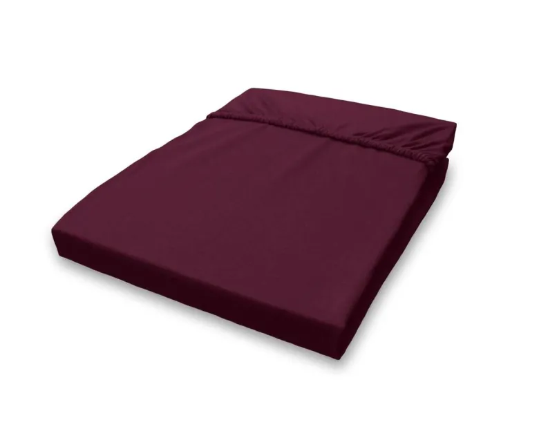 Jersey Spannbetttuch aubergine Baumwolle B/H/L: ca. 180x28x200 cm