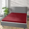 Jersey Spannbetttuch bordeaux Baumwolle B/H/L: ca. 100x28x200 cm