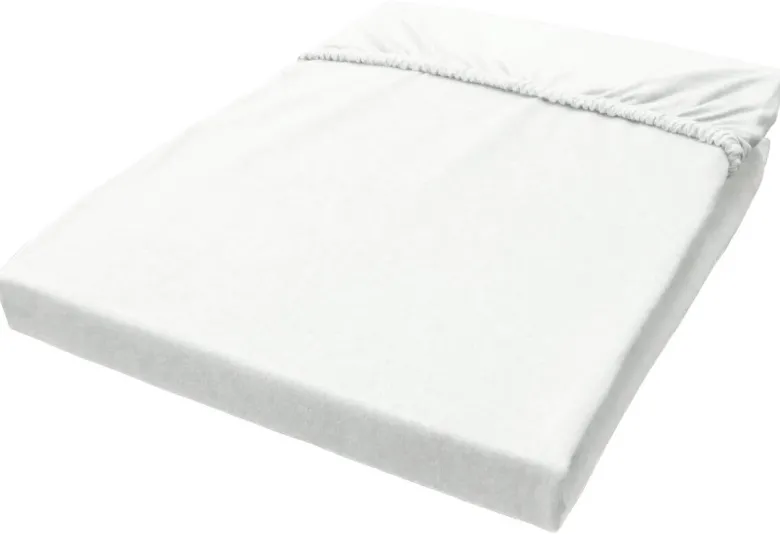 Jersey Spannbetttuch weiß Baumwolle B/H/L: ca. 180x28x200 cm
