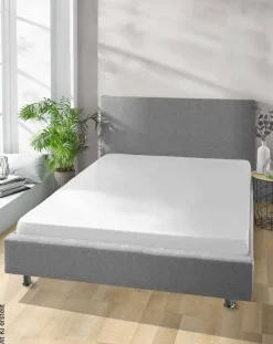 Jersey Spannbetttuch weiß Baumwolle B/H/L: ca. 150x28x200 cm