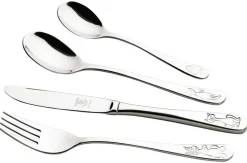 JUSTINUS Besteckset silber Edelstahl 4 tlg.