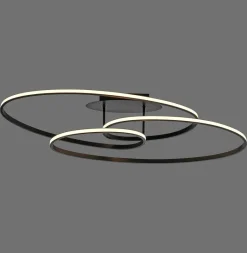 Just Light LED-Deckenleuchte Lumaca schwarz B/H/L: ca. 30,5x22,5x81 cm