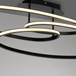 Just Light LED-Deckenleuchte Lumaca schwarz B/H/L: ca. 30,5x22,5x81 cm