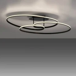 Just Light LED-Deckenleuchte Lumaca schwarz B/H/L: ca. 30,5x22,5x81 cm