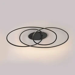 Just Light LED-Deckenleuchte Lumaca schwarz B/H/L: ca. 30,5x22,5x81 cm