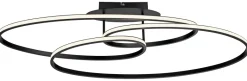 Just Light LED-Deckenleuchte Lumaca schwarz B/H/L: ca. 30,5x22,5x81 cm