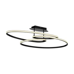 Just Light LED-Deckenleuchte Lumaca schwarz B/H/L: ca. 30,5x22,5x81 cm