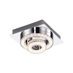 Just Light LED-Deckenleuchte 2-flg. Tim Chrom Metall Acryl B/H/L: ca. 17x13x17 cm 1 Brennstellen