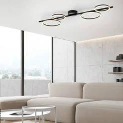 Just Light LED-Deckenleuchte Mini-Ritus schwarz Metall H/L: ca. 7x120 cm 1 Brennstellen
