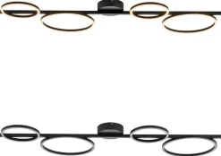 Just Light LED-Deckenleuchte Mini-Ritus schwarz Metall H/L: ca. 7x120 cm 1 Brennstellen
