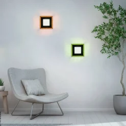 Just Light LED-Deckenleuchte 14510-18 schwarz Kunststoff B/H/L: ca. 20x5x20 cm