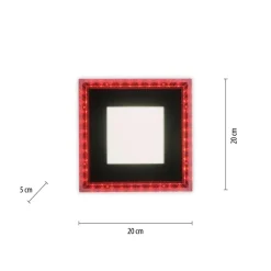Just Light LED-Deckenleuchte 14510-18 schwarz Kunststoff B/H/L: ca. 20x5x20 cm