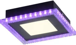 Just Light LED-Deckenleuchte 14510-18 schwarz Kunststoff B/H/L: ca. 20x5x20 cm