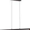 Just Light LED-Pendelleuchte schwarz Metall B/H/T: ca. 100x9x40 cm