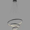 Just Light LED-Pendelleuchte Cerchi schwarz B/H/L: ca. 61x150x61 cm