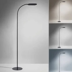 Just Light Stehlampe KELLY 14406-18 schwarz Kunststoff B/H/T: ca. 63x175x63 cm 1 Brennstellen