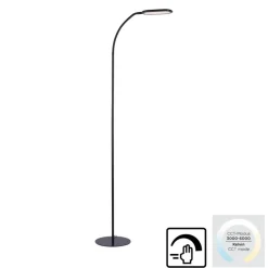 Just Light Stehlampe KELLY 14406-18 schwarz Kunststoff B/H/T: ca. 63x175x63 cm 1 Brennstellen