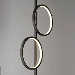 Just Light Stehlampe Mini-Ritus schwarz Eisen 2 Brennstellen