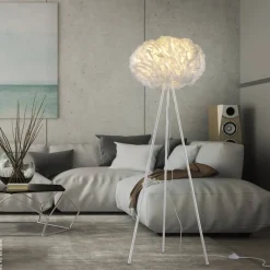 Just Light Stehlampe PN11212-16 Naomi weiß Eisen Kunststoff Stoff H/D: ca. 140x47 cm E27 1 Brennstellen