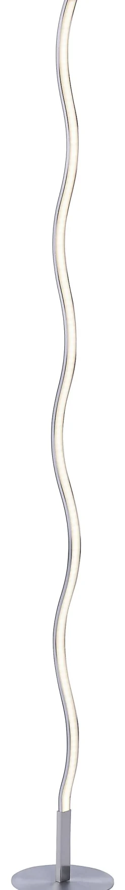 Just Light Stehlampe WAVE 15168-55 weiß stahlfarbig Metall Kunststoff B/H/T: ca. 14x120x14 cm 1 Brennstellen