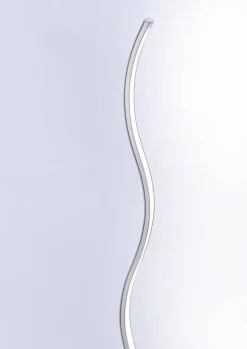 Just Light Stehlampe WAVE 15168-55 weiß stahlfarbig Metall Kunststoff B/H/T: ca. 14x120x14 cm 1 Brennstellen