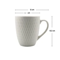 Kaffeebecher weiß Porzellan