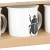 Kaffeebecher weiß Porzellan 3 tlg.