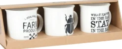 Kaffeebecher weiß Porzellan 3 tlg.
