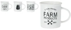 Kaffeebecher weiß Porzellan 3 tlg.