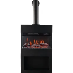 KAMINIO Elektrischer-Kamin HENRI schwarz Metall B/H/T: ca. 48x117,2x21,7 cm ca. 2000 W