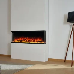 KAMINIO Elektrischer-Kamin LEA schwarz Metall B/H/T: ca. 107,1x43x20 cm ca. 1800 W