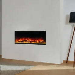 KAMINIO Elektrischer-Kamin LEA schwarz Metall B/H/T: ca. 91,9x43x20 cm ca. 1800 W